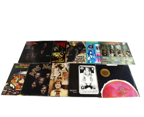 Psychedelic Rock LPs, ten albums with artists comprising Kannibal Komix, Lost Nation, Mike Hart, Country Joe and the Fish, Ya