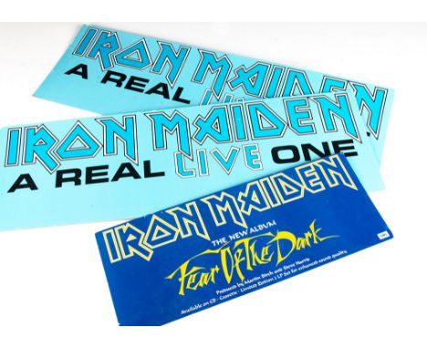 Iron Maiden Store Displays, three original card shop displays comprising two for A Real Live one and one for Fear of the Dark