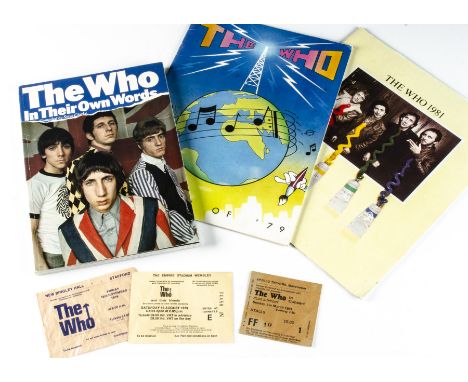 The Who Concert Programmes / Tickets, collection of tickets and programmes comprising Summer of 79 and 1981 programmes and ti