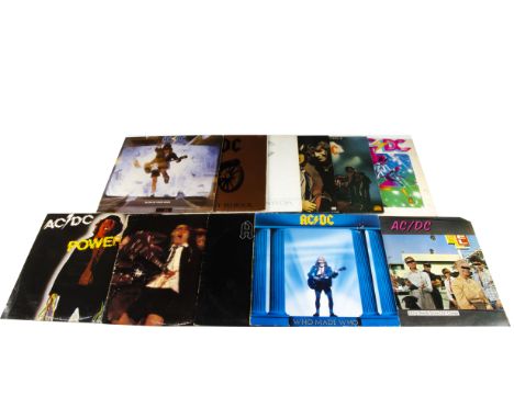 AC/DC LPs, eleven albums comprising High Voltage, Dirty Deeds Done Dirt Cheap, Let There Be Rock, Powerage, If You Want Blood