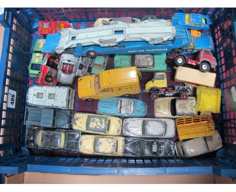 A Quantity of c.1960's and Later Corgi Vehicles, to include two Vauxhall Velox, Rover 90, Smiths Karrier Shop, Carrimore car 