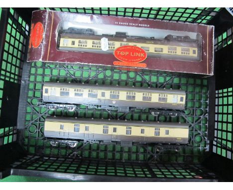 Three Hornby 'OO' Gauge/4mm MK1 Western Region Coaches, Buffet, Composite and a Full Brake R/No. W81021 - two loose/one boxed