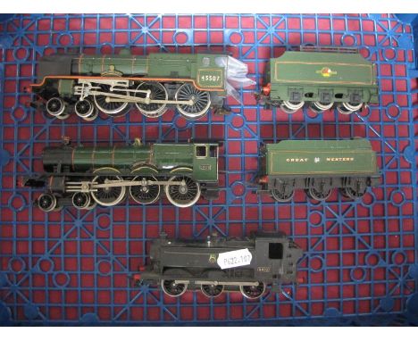 Three 'OO' Gauge/4mm Unboxed Steam Locomotives, a Graham Farish class 94XX 0-6-0 BR black R/No 9410, a Hornby L.M.S Patriot r