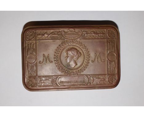 Christmas 1913 Tin WW1 British in Brass, some light denting&nbsp;