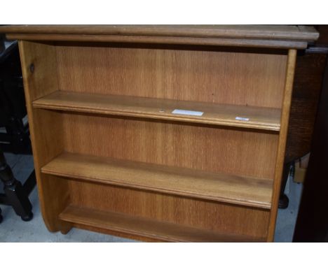 A golden oak wall shelf, width approx. 91cm