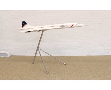 Large and Impressive Model of Concorde In "British Airways" Livery Likely produced for a travel agent display, displayed on c