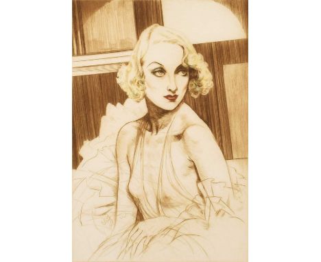 Frank Martin (British 1921-2005) "Carole Lombard" Signed, titled and numbered AP (Artist's Proof) 6 in pencil in the margin, 