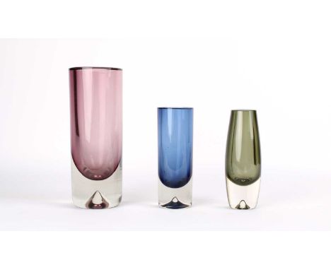 Erkki Vesanto (Finnish 1915-1990) for Iittala Two "Lapland" Vases & "Lappi" Vase  Produced circa 1958-66, the two no. 3655 va