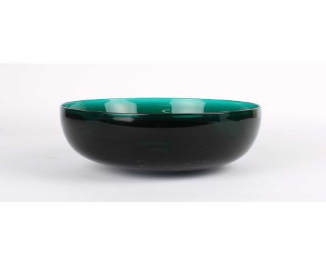 Per Lütken (Danish 1916-1998) for Holmegaard Rare "Greenland (Grønland)" Bowl  Signed PL Holmegaard and dated 1961.  22.7cm d