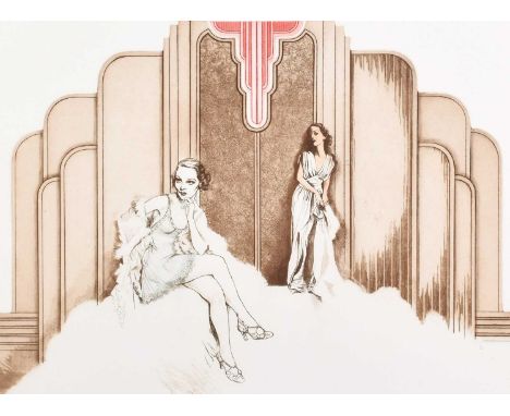Frank Martin (British 1921-2005) "Loretta Young and Sally Blane" Signed, titled and numbered 12/50 in pencil in the margin, e