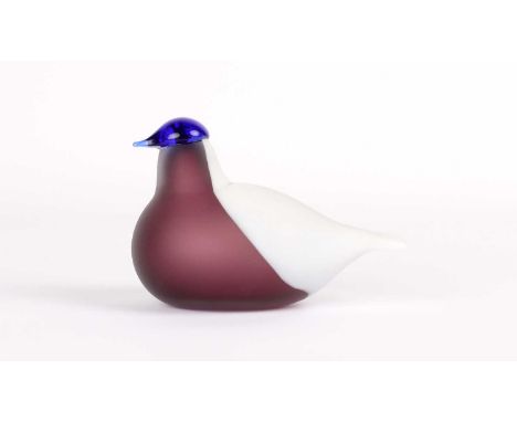 Oiva Toikka (Finnish 1931-2019) for Iittala Limited Edition "Purple Finch" Glass Bird  Introduced 2006 and produced exclusive