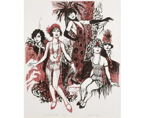 Frank Martin (British 1921-2005) "The Ziegfield Follies" Signed, titled and numbered XIII/XXV in pencil in the margin, woodcu