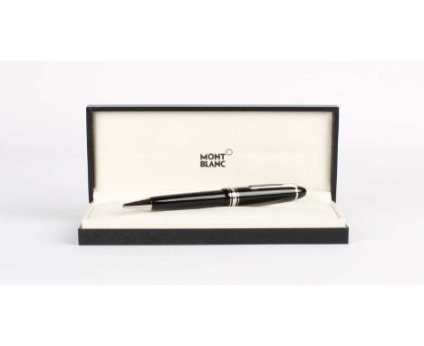 Montblanc, Germany "Meisterstuck" Ballpoint Pen Polished black resin barrel, cased with branded card sleeve.Excellent conditi