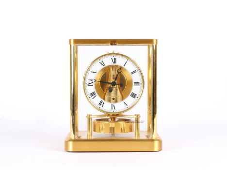 Jaeger-LeCoultre, Switzerland "Atmos" Caliber 540 Clock Circa mid-late 1980s, the white enamelled chapter ring set with Roman