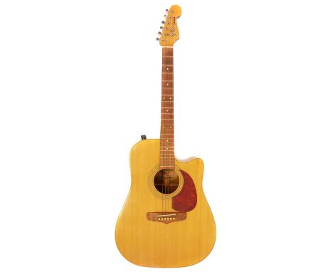 Fender La Brea steel string acoustic guitar, Fender La Brea steel string acoustic guitar, pearl dot inlaid rosewood fingerboa