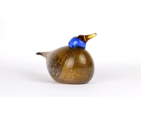 Oiva Toikka (Finnish 1931-2019) for Nuutajärvi "Dotterel (Keräkurmitsa)" Glass Bird  Introduced 1997, signed O. Toikka Nuutaj