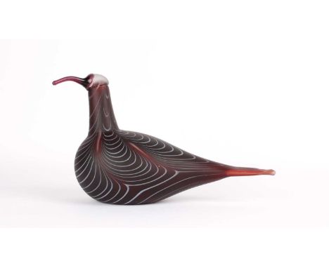 Oiva Toikka (Finnish 1931-2019) for Iittala Large "Curlew (Kuovi)" Glass Bird  Introduced 1998, signed O. Toikka Nuutajärvi a