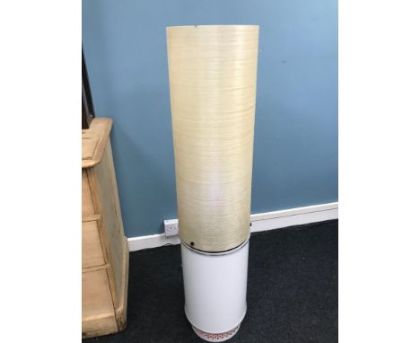 Retro Belling floor standing lamp with built in heater, Shade is made from fibre glass. Stands 120cm in height. 