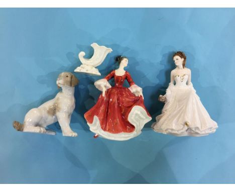 Doulton and Worcester figure etc.