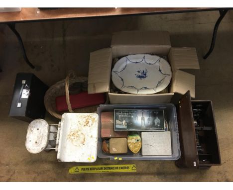 Scales, sewing machine etc.