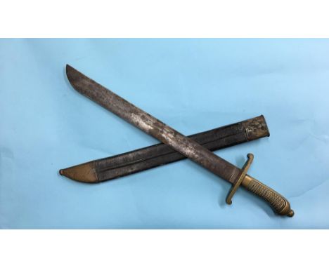 A German short sword and scabbard