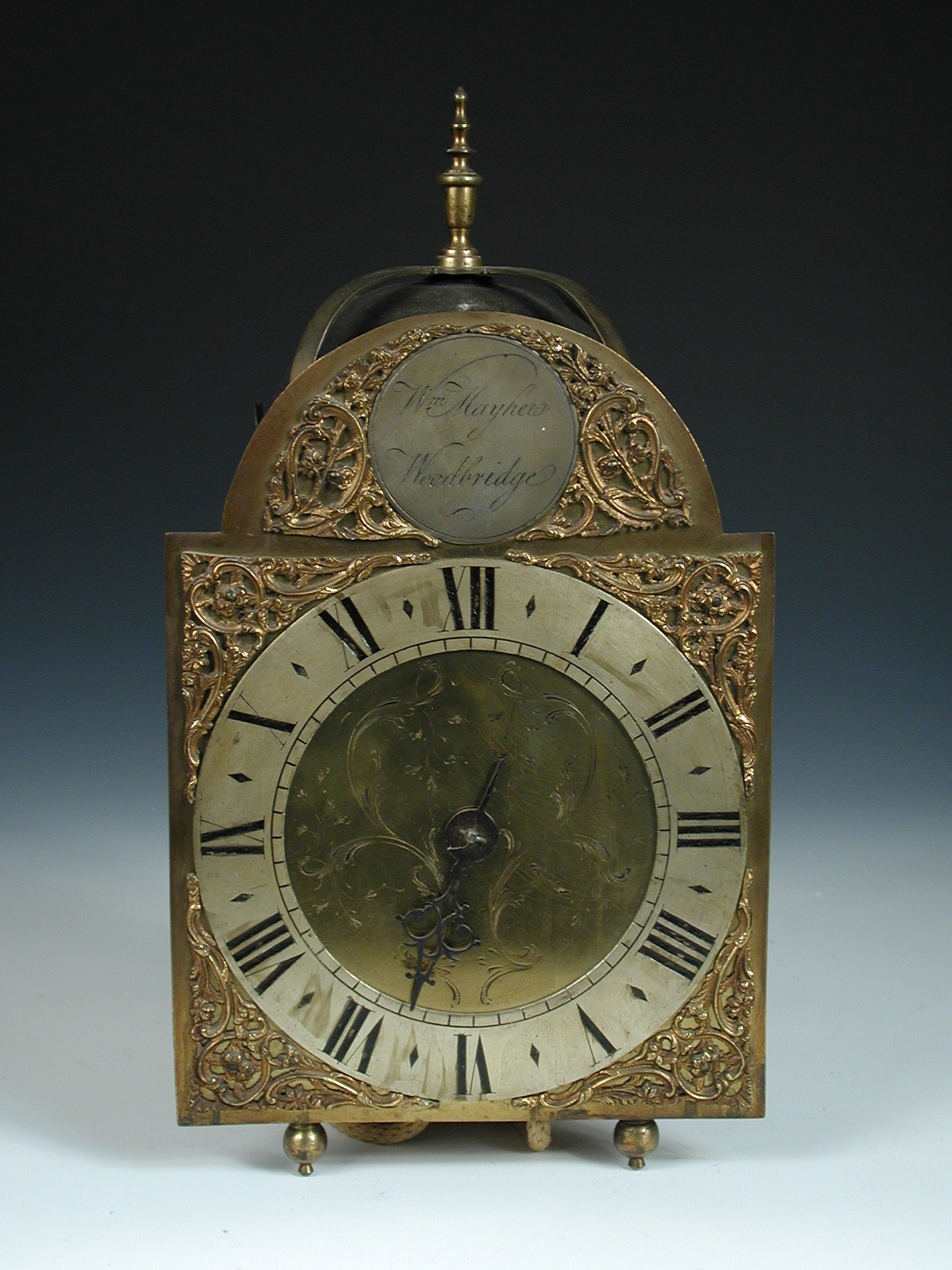 An 18th century hook and spike lantern clock by William Mayhew