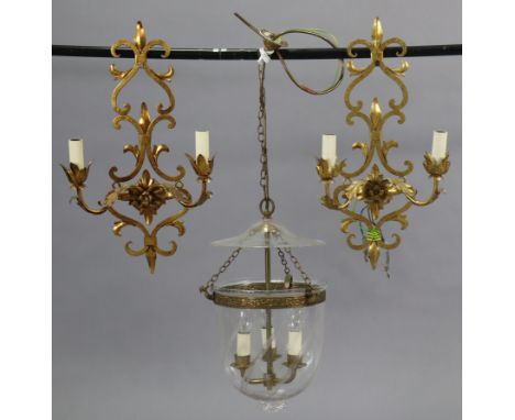 Various light fittings, some with shades.