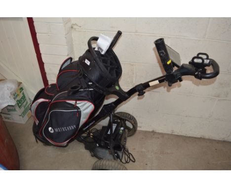 A Moto Caddy electric golf trolley