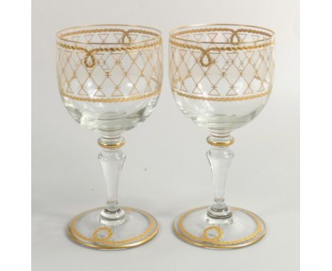 De Lamerie Fine Bone China Twisted Rope Patterned Wine Glasses , specially made high end quality item, Made in England, heigh