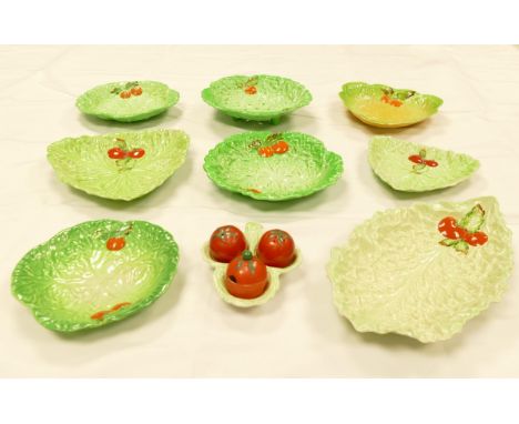 A collection of Carltonware items to include Green Tomato patterned serving dishes, draining dish, condiment set etc (9) 