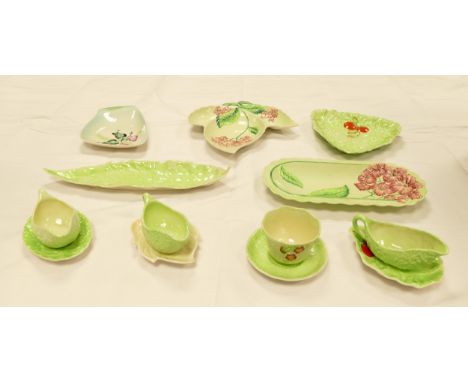 A collection of Carltonware items to include gravy boats &amp; stand, leaf dishes, cup &amp; saucer (hairline crack) etc (14)