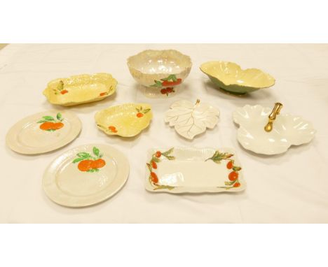 A collection of Carltonware items to include Tomato pattern footed bowl &amp; plates, leaf dish etc 