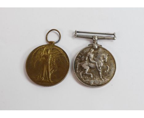 A pair of first world war medals awarded to 28836 Pte A.C Waring G.GDS. 