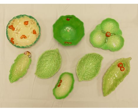 A collection of Midwinter &amp; similar Red Tomato patterned items to include footed bowl, leaf shape dishes &amp; plates etc