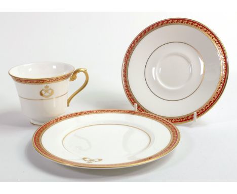 De Lamerie Fine Bone China, heavily gilded Special Commission Trio , specially made high end quality item, Made in England 