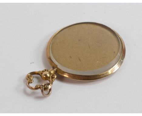 9ct gold portrait pendant, 6.3g. 