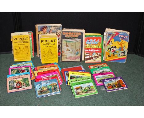 Children's books, including multiple volumes of Thomas the Tank Engine, Rupert Bear, and Noddy (qty) 