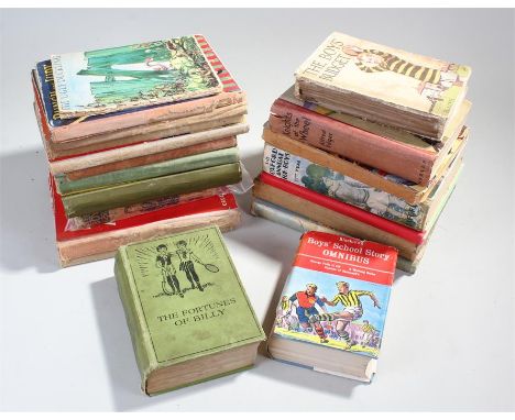Box of vintage children's books, to include, The Monster Rupert Annual, The Sunshine Story Book, The Billy the Kid Western An