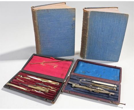 Two vintage  Books of Familiar Wild Flowers by F Edward Hulme with coloured plates, together with two vintage sets of Protrac