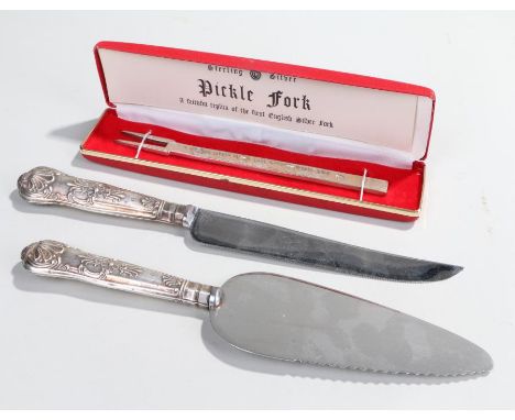 silver pickle fork and knives (3)