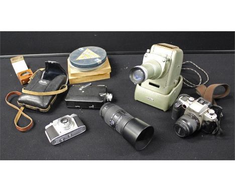 Camera equiptment including lenses, projector, film cameras and cine film(qty)