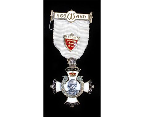 Masonic medal, Royal Masonic Institution for Girls, Steward, silver gilt and enamel