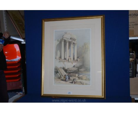 A large Print entitled 'Baalbec' by David Roberts R.A.