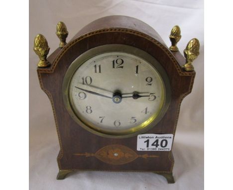 Pretty Edwardian inlaid mantle clock
