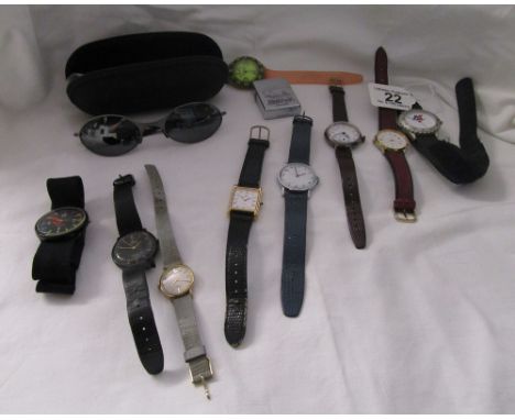 Collection of watches, Zippo lighter & Oakley designer sunglasses