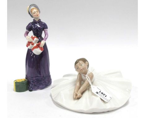 Royal Doulton Good Day Sir Figurine, HN2896; NAO (1997) seated ballerina. (2)