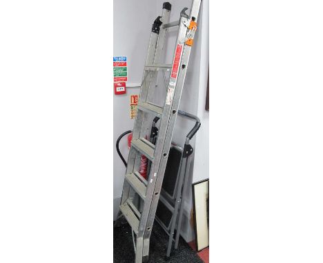 Werner Step-stool, three-way Beldray stepladder. (2)