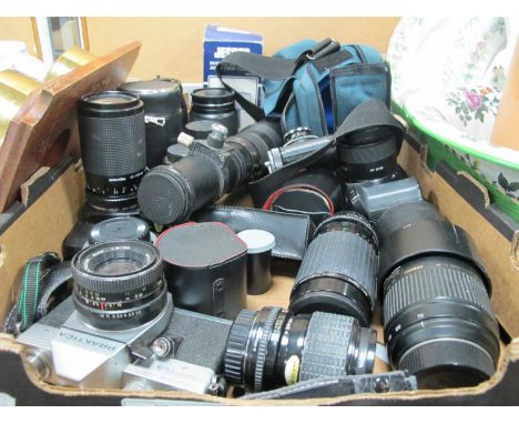 Camera Lenses- Sigma F=80-200mm, Hoya 52mm Tamron 70-300mm, Minolta 55mm, Jessop 72mm Chinon F=135mm, Photax F=400mm, Minolta