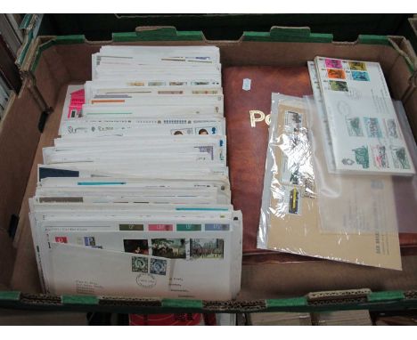 Stamps; Over 350 Great Britain First Day Covers, ranging from pre decimal QEII to 1980's, housed in a cover album, plus a lar