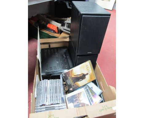 Denon DAB RDs Radio Text MP3 WMA Compact Disc Player and speakers together with CDs:- One Box.